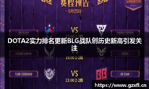 DOTA2实力排名更新BLG战队创历史新高引发关注